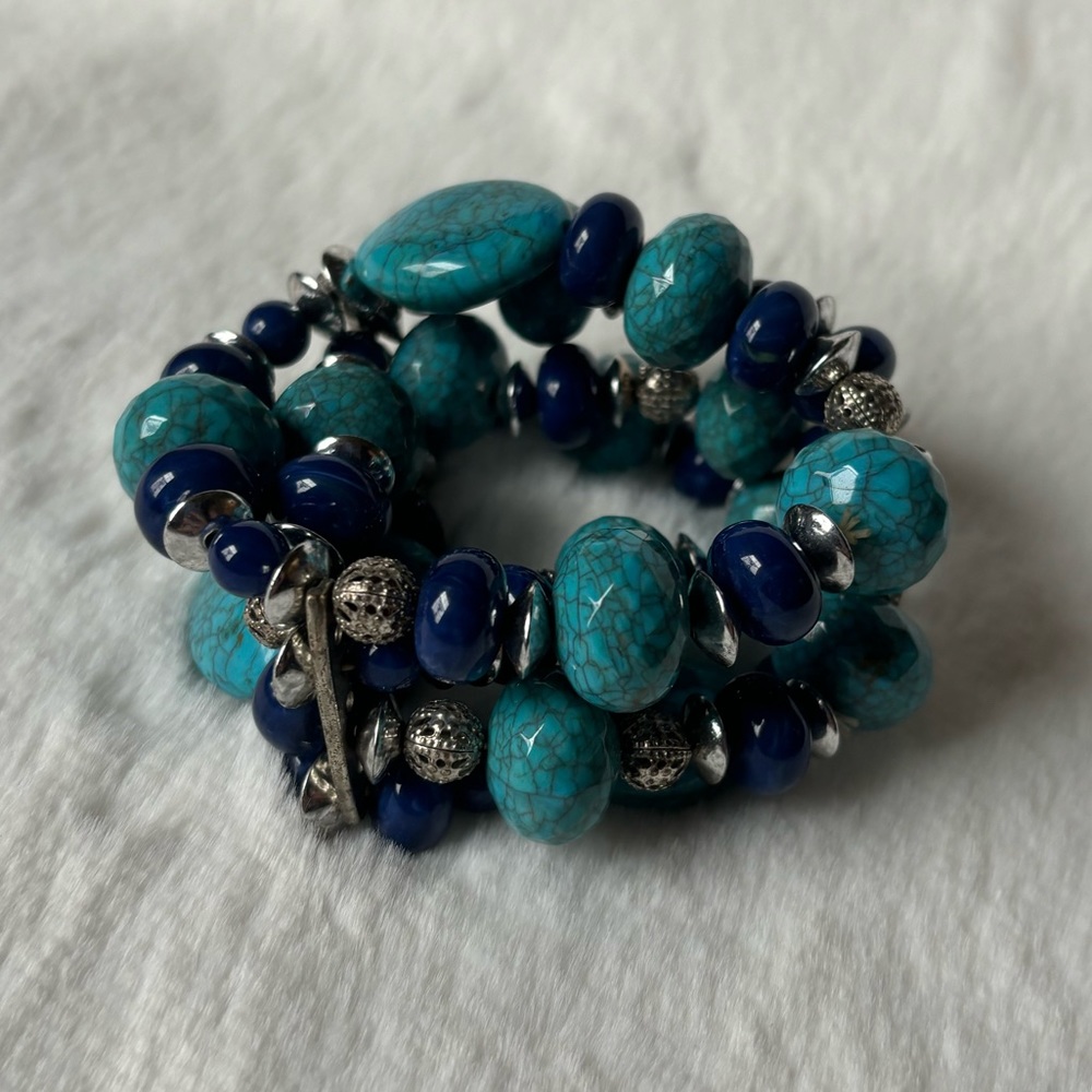 2for$8 Tri-strand stretch bracelet, never worn